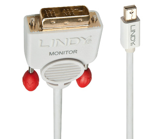 Lindy 41957 câble vidéo et adaptateur 2 m Mini DisplayPort DVI-D Blanc