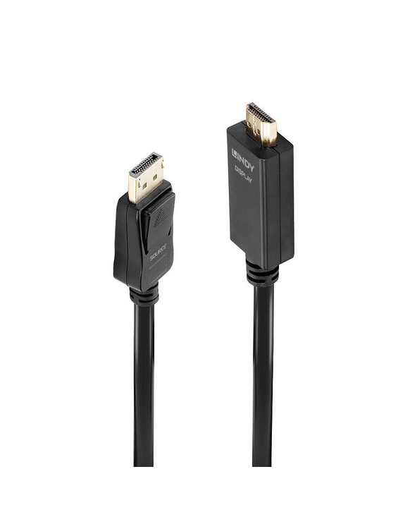 Lindy 36920 câble vidéo et adaptateur 0,5 m DisplayPort HDMI Type A (Standard) Noir