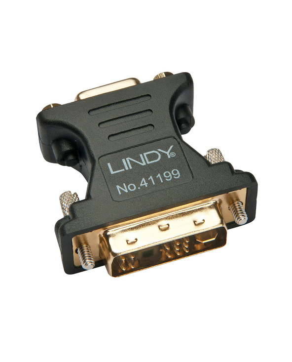 Lindy 41199 changeur de genre de câble VGA DVI-I Noir, Or