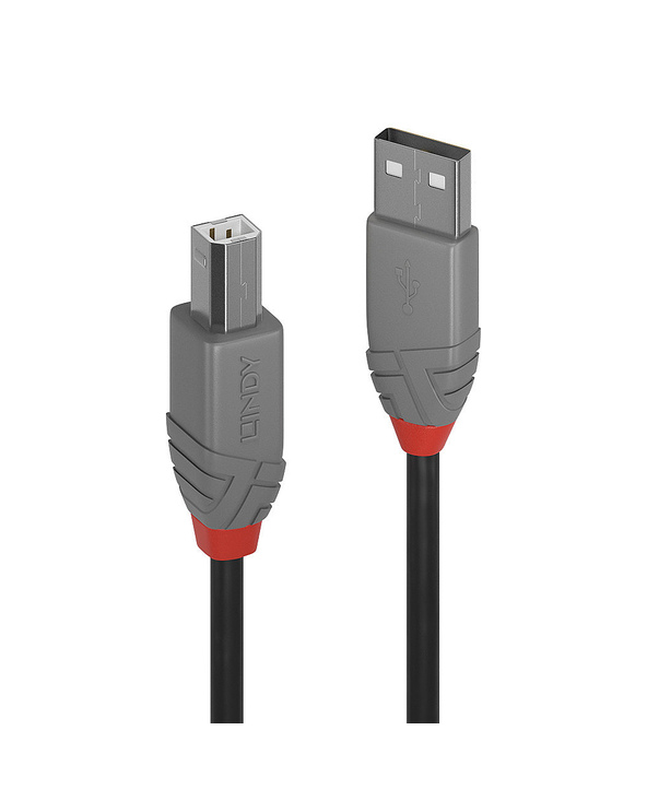 Lindy 36672 câble USB 1 m USB 2.0 USB A USB B Noir