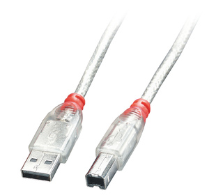 Lindy 41755 câble USB 5 m USB 2.0 USB A USB B Transparent