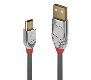 Lindy 36632 câble USB 2 m USB 2.0 USB A Mini-USB B Gris