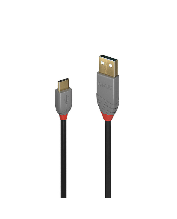 Lindy 36887 câble USB 2 m USB 2.0 USB A USB C Noir, Gris