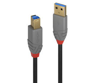 Lindy 36740 câble USB 0,5 m USB 3.2 Gen 1 (3.1 Gen 1) USB A USB B Noir