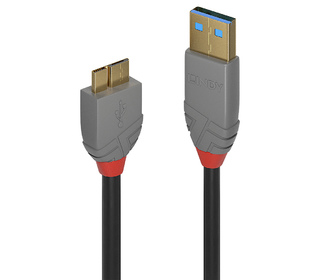 Lindy 36768 câble USB 3 m USB 3.2 Gen 1 (3.1 Gen 1) USB A Micro-USB B Noir
