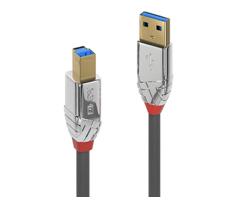 Lindy 36662 câble USB 2 m USB 3.2 Gen 1 (3.1 Gen 1) USB A USB B Gris