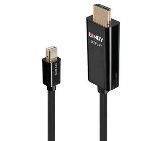 Lindy 40911 câble vidéo et adaptateur 1 m Mini DisplayPort HDMI Type A (Standard) Noir