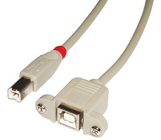 Lindy 31801 câble USB 1 m USB 2.0 USB B Gris