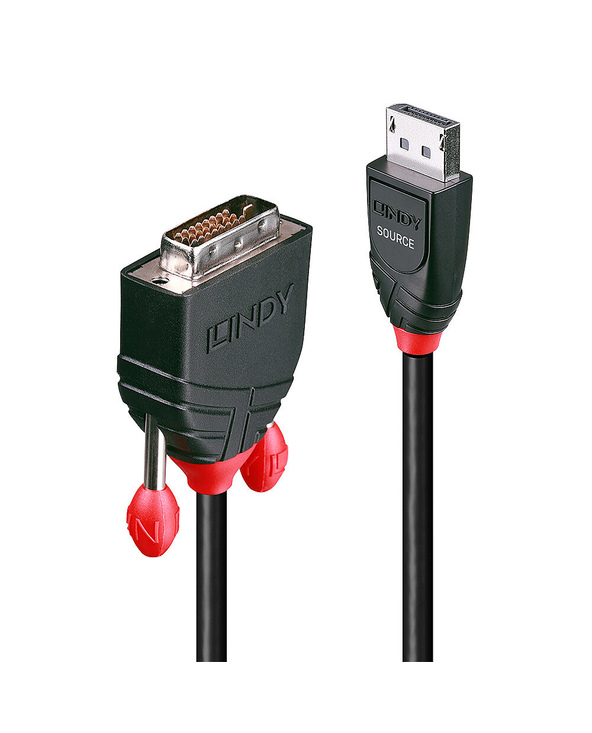 Lindy 41491 câble vidéo et adaptateur 2 m DisplayPort HDMI Noir