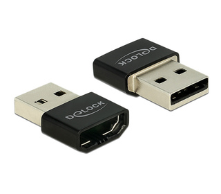 DeLOCK HDMI/USB-A adaptateur graphique USB Noir, Argent