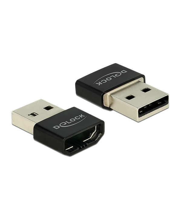 DeLOCK HDMI/USB-A adaptateur graphique USB Noir, Argent