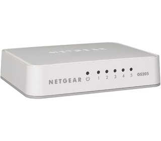Netgear GS205 Non-géré Gigabit Ethernet (10/100/1000) Blanc