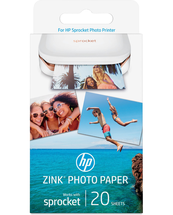 HP Papier photo à dos adhésif Sprocket, 20 feuilles, 5 x 7,6 cm (2 x 3 po)