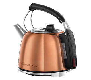 Russell Hobbs K65 bouilloire 1,2 L 2400 W Noir, Cuivre, Acier inoxydable