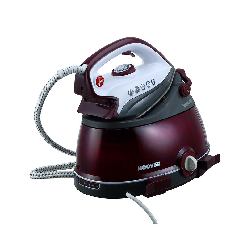 Hoover IronVision 360° Ironvision 2500 W 2 L Semelle en céramique Bourgogne, Transparent