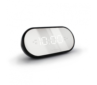 Metronic 477037 réveille-matin Réveil numérique Noir, Miroir