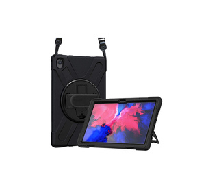 DLH COQUE RENFORCEE AVEC BANDOULIERE, POIGNEE ROTATIVE ET PIED SUPPORT POUR LENOVO TAB P11 11" (ZA7R, ZA7X, TB-J606, TB-J606F, T