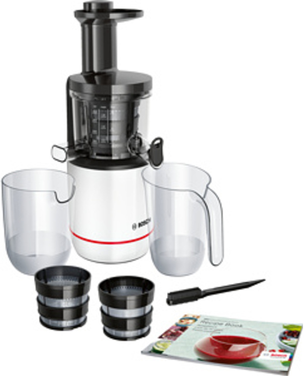 Bosch MESM500W presse-agrumes Centrifugeuse lente 150 W Noir, Blanc