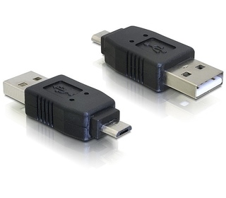 DeLOCK Adapter USB micro-B male to USB2.0 A-male USB 2.0 A Noir