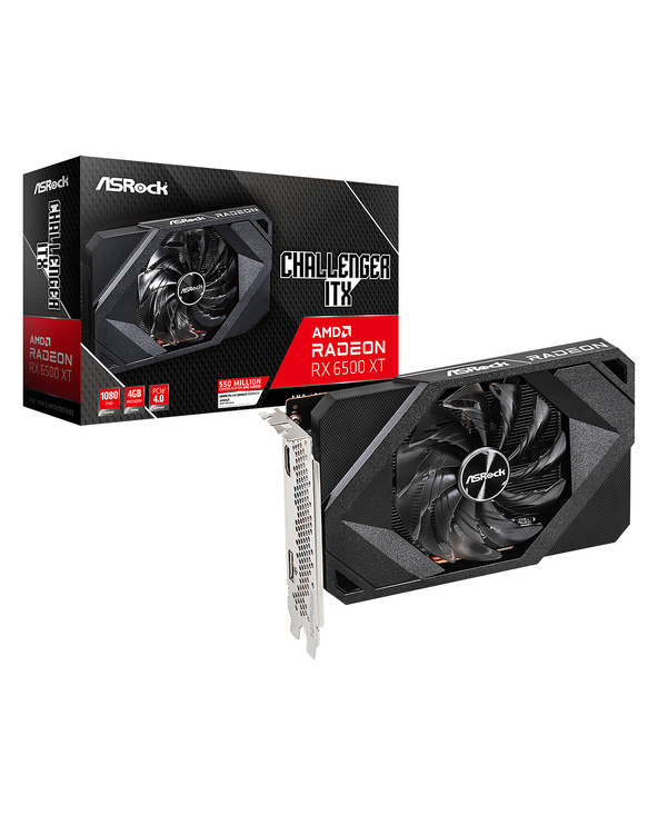 Asrock Challenger RX 6500 XT ITX 4GB AMD Radeon RX 6500 XT 4 Go GDDR6