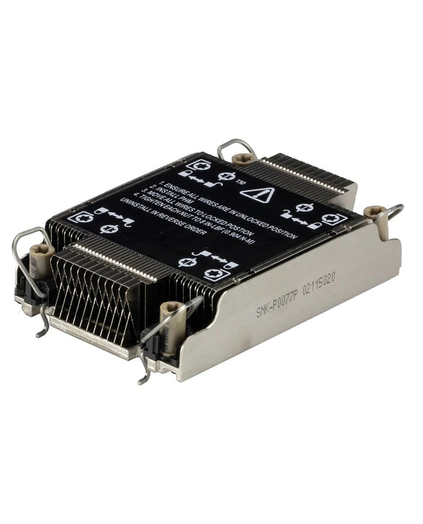 Supermicro SNK-P0077P système de refroidissement d’ordinateur Processeur Dissipateur thermique/Radiateur Noir, Acier inoxydable