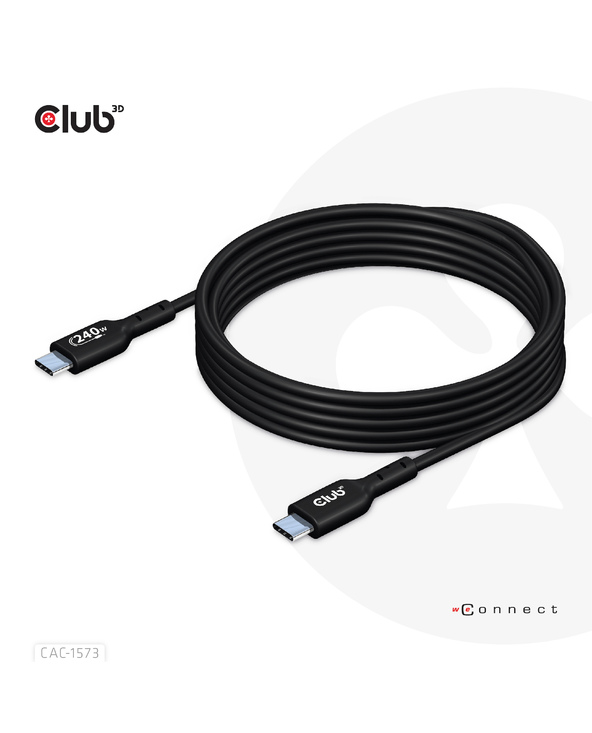 CLUB3D CAC-1573 câble USB 2 m USB4 Gen 2x2 USB C Noir
