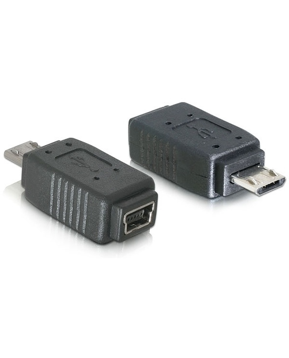 DeLOCK Adapter USB micro-B male to mini USB 5-pin mini USB 5p Noir