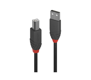 Lindy 36670 câble USB 0,2 m USB 2.0 USB A USB B Noir, Gris