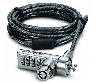 Dicota D30887 câble antivol Noir, Acier inoxydable 2 m