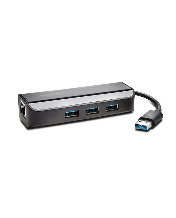 Kensington Adaptateur Ethernet et hub 3 ports USB 3.0 — Noir
