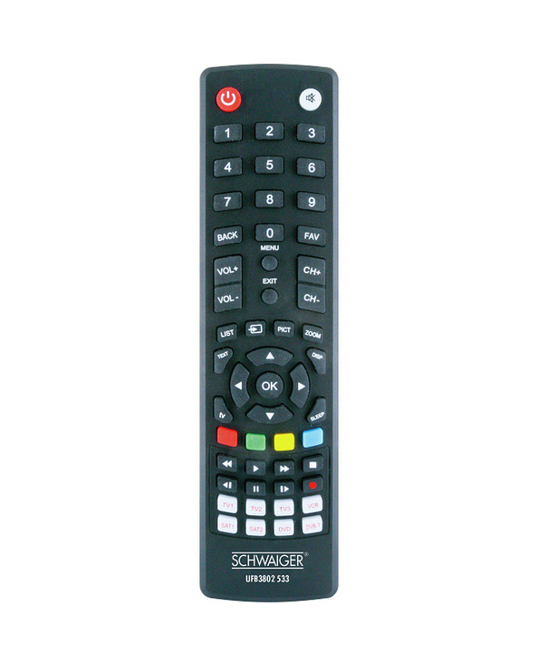 Schwaiger UFB3802533 télécommande DTV, TV Appuyez sur les boutons Schwaiger UFB3802533 télécommande DTV, TV Appuyez sur les boutons