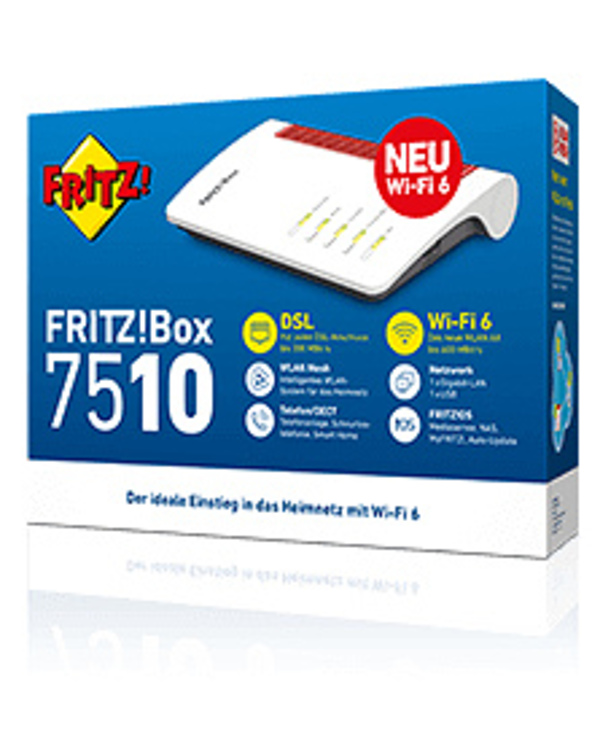 AVM FRITZ!Box 7510 routeur sans fil Gigabit Ethernet Monobande (2,4 GHz) Blanc