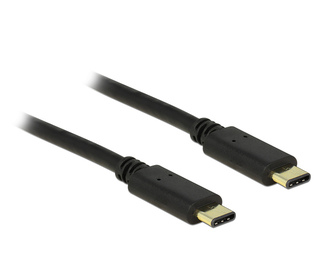 DeLOCK 2m, 2xUSB2.0-C câble USB USB 2.0 USB C Noir