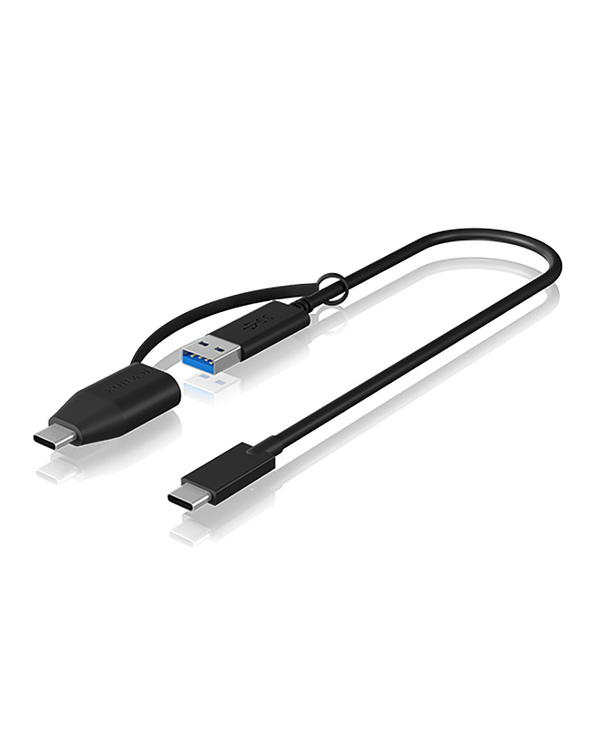 ICY BOX IB-CB033 câble USB 0,35 m USB 3.2 Gen 2 (3.1 Gen 2) USB C USB A Noir