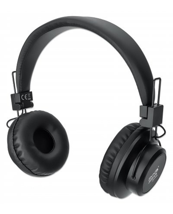 Manhattan 165389 écouteur/casque Avec fil &sans fil Arceau Appels/Musique Micro-USB Bluetooth Noir