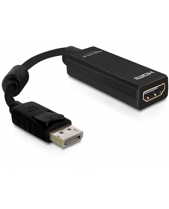DeLOCK 61849 câble vidéo et adaptateur 0,125 m DisplayPort HDMI Type A (Standard) Noir