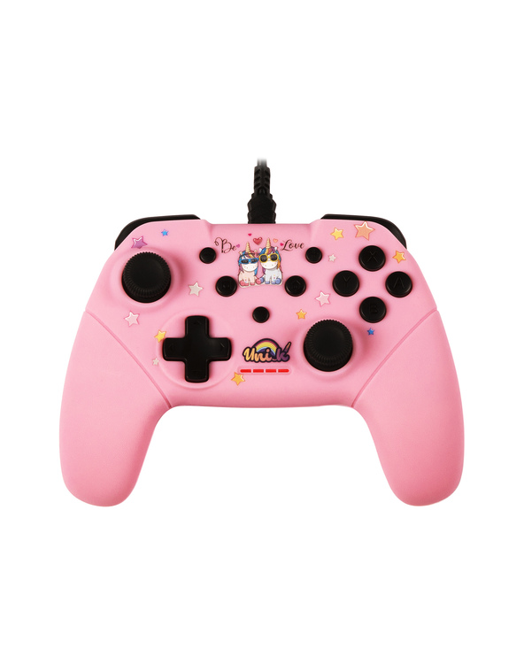 Konix Be Love Rose USB Manette de jeu Nintendo Switch, Nintendo Switch Lite, PC