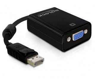 DeLOCK 61848 câble vidéo et adaptateur 0,125 m VGA (D-Sub) DisplayPort Noir