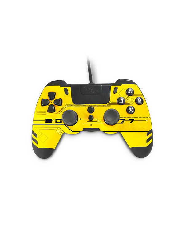 Steelplay Metaltech Noir, Jaune Manette de jeu Analogique/Numérique PC, PlayStation 4, Playstation 3