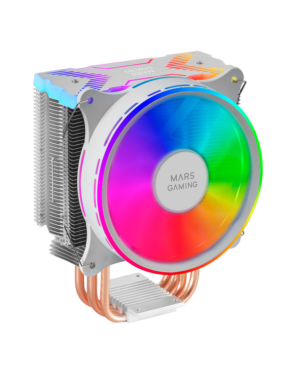 Mars Gaming MCPUXW système de refroidissement d’ordinateur Processeur Refroidisseur 12 cm Blanc 1 pièce(s)