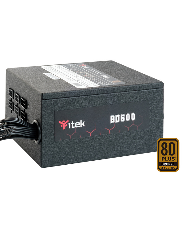 itek BD600 unité d'alimentation d'énergie 600 W 24-pin ATX ATX Noir