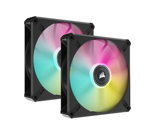 Corsair iCUE ML140 RGB ELITE Boitier PC Ventilateur 14 cm Noir 2 pièce(s)