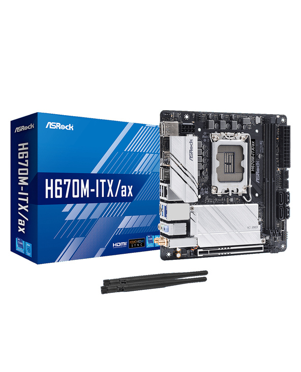 Asrock H670M-ITX/ax Intel H670 LGA 1700 mini ITX