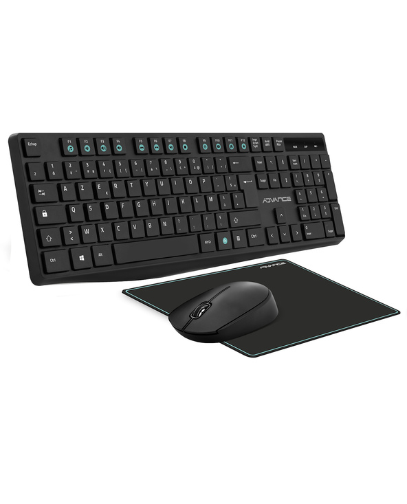 ADVANCE ELITE COMBO clavier RF sans fil QZERTY Français Noir
