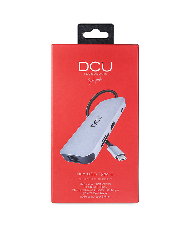 DCU Advance Tecnologic 391166 hub & concentrateur USB Type-C 1000 Mbit/s Gris