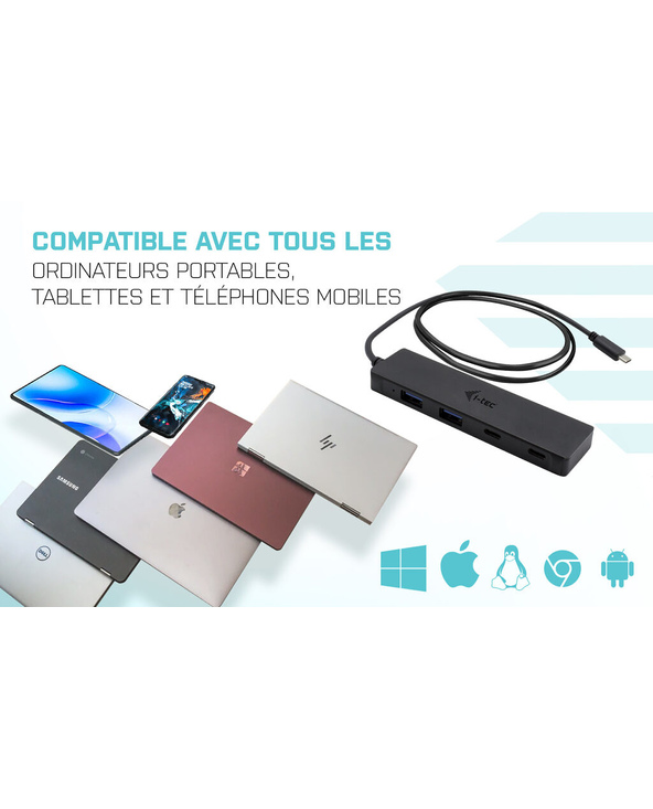 CAHUBMETALMINI4 | USB-C/USB-A Metal HUB 1x USB-C + 3x USB 2.0