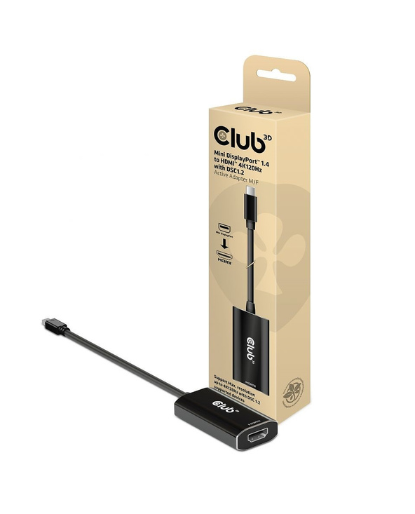 CLUB3D CAC-1186 câble vidéo et adaptateur 0,15 m Mini DisplayPort HDMI Type A (Standard) Noir