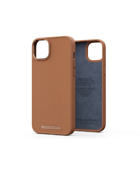 Njord byELEMENTS Genuine Leather coque de protection pour téléphones portables 17 cm (6.7") Housse Couleur cognac
