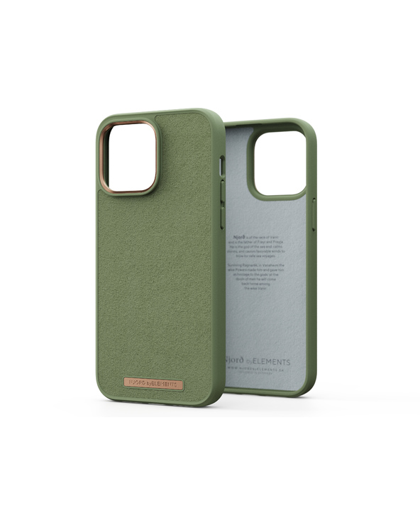 Njord byELEMENTS Suede Comfort+ coque de protection pour téléphones portables 17 cm (6.7") Housse Olive