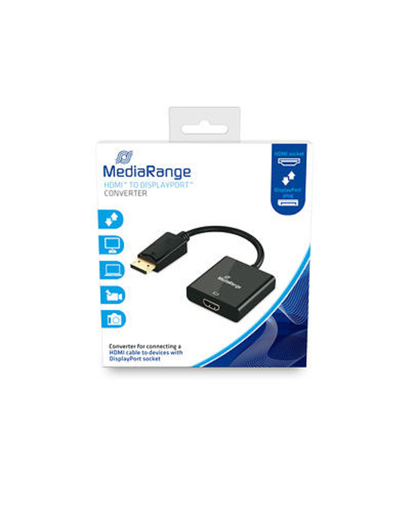 MediaRange MRCS175 câble vidéo et adaptateur 0,15 m HDMI Type A (Standard) DisplayPort Noir